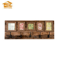 decorative wall hooks With photo frames Handicraft elegant wooden antique HF165146 INNOVA HOME
