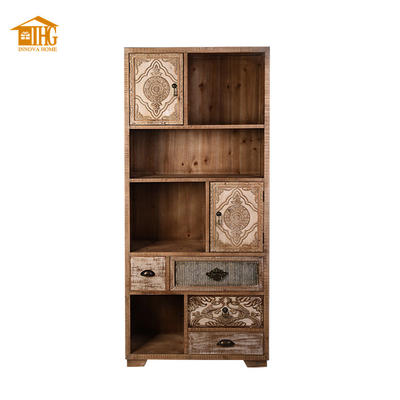 Wood Cabinet antique storage wine display 4 drawers cabinet HH177074 INNOVA HOME
