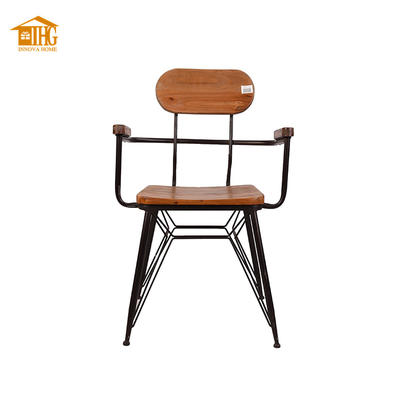 wooden metal armrest dining chair Master home furniture HT18010 INNOVA HOME
