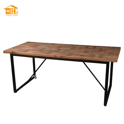 Wood Coffee Table with Metal Base Sold Reclaimed AH170024 INNOVA HOME