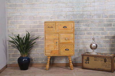 modern design high quality small industrial bedroom nightstand 5 drawer chest antique vintage carved solid wood storage cabinet  006 INNOVA HOME